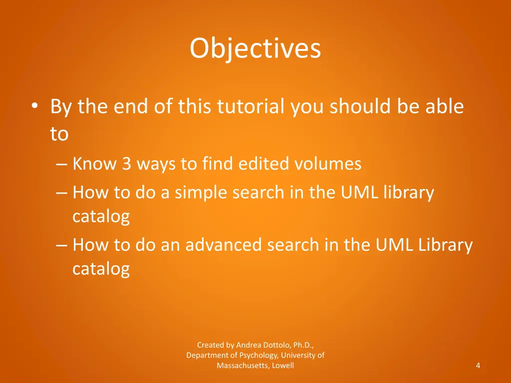 objectives