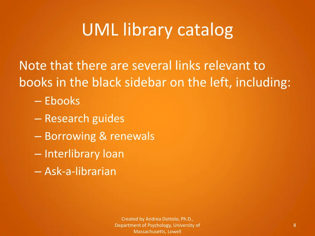uml library catalog