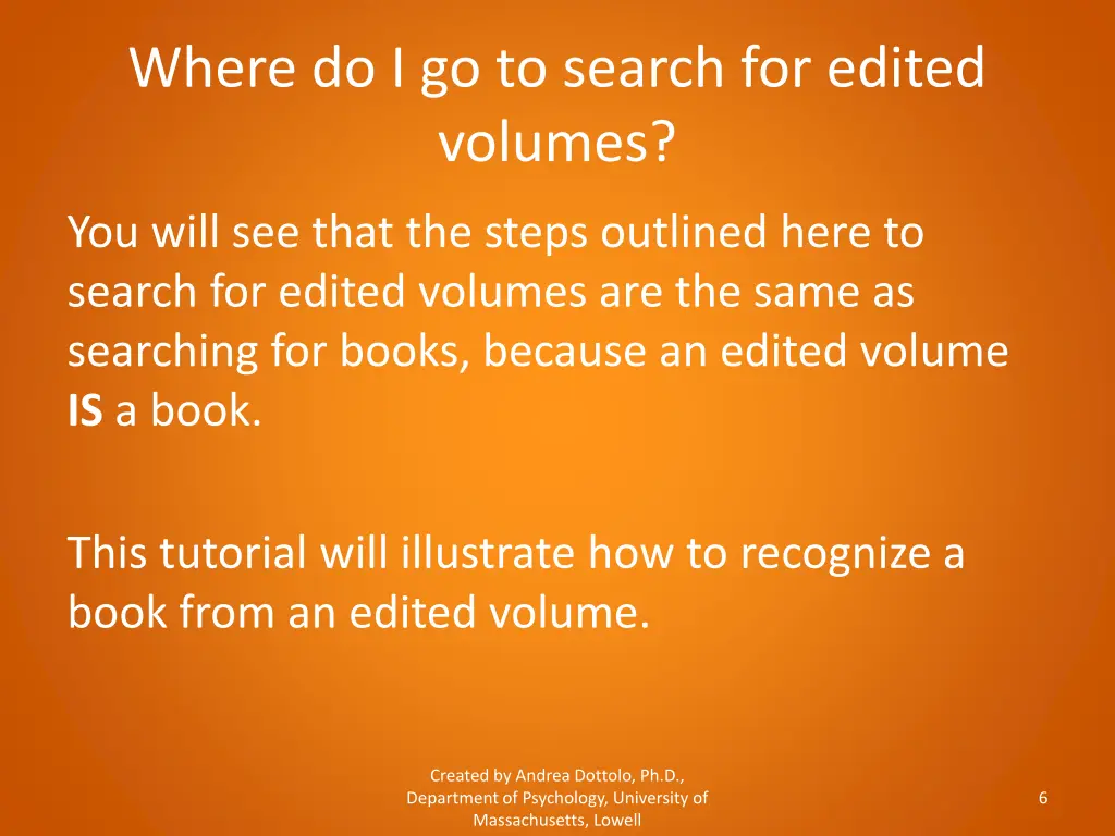where do i go to search for edited volumes