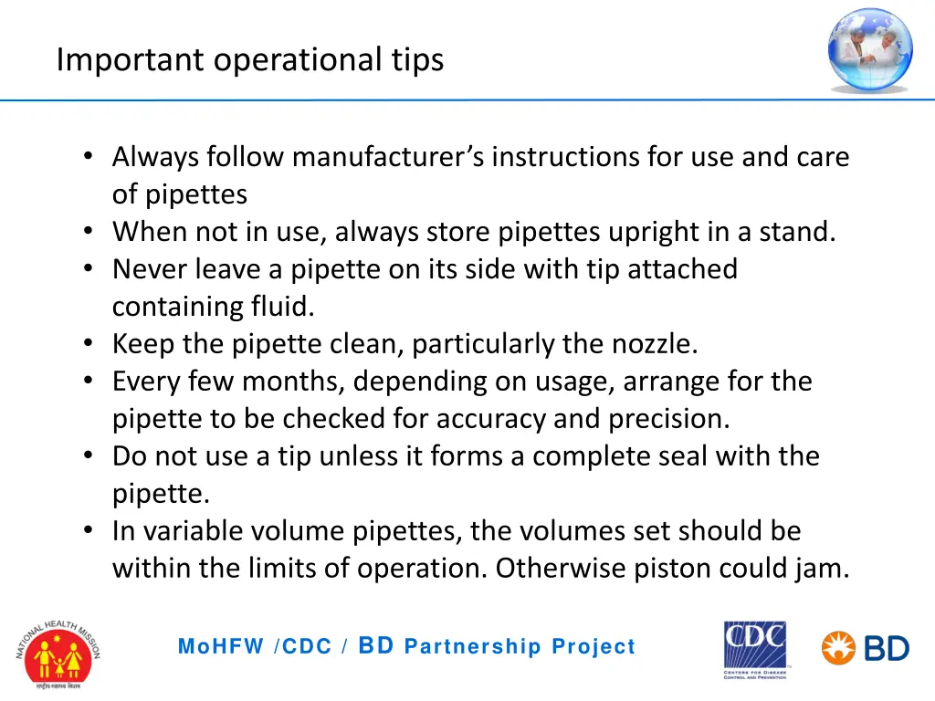 important operational tips
