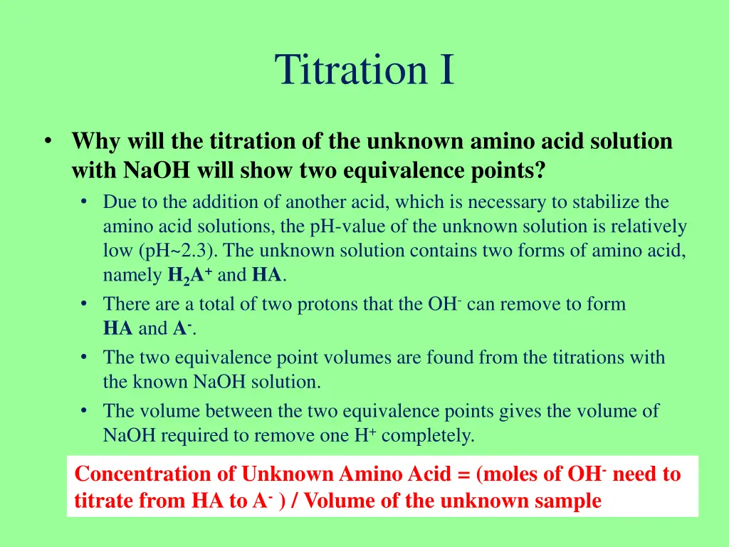 titration i