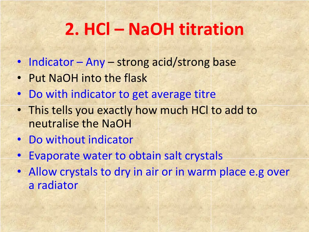 2 hcl naoh titration