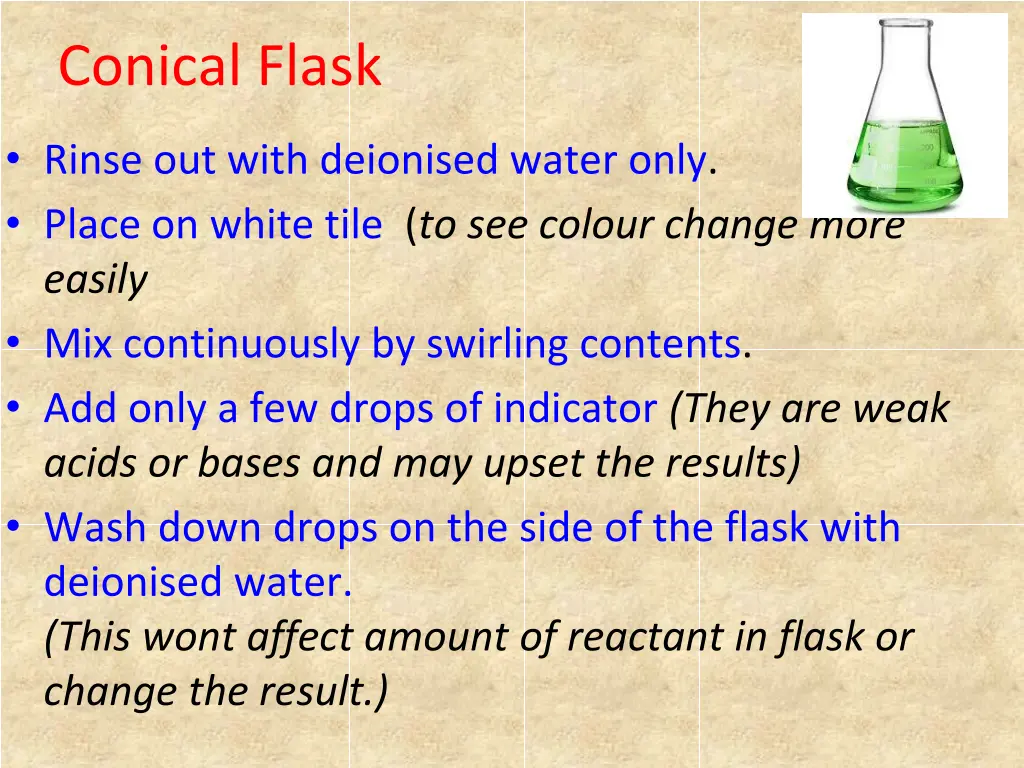 conical flask