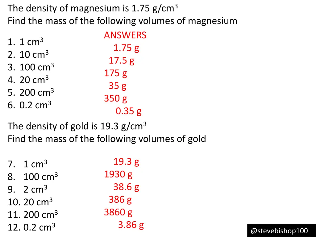 the density of magnesium is 1 75 g cm 3 find 1