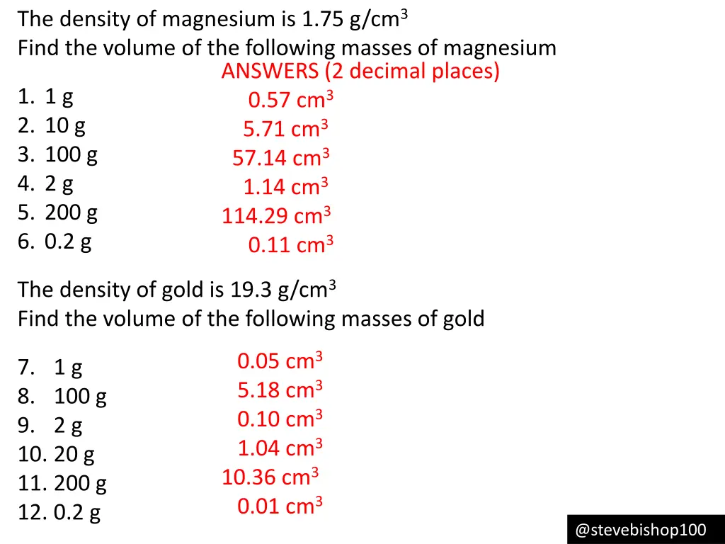 the density of magnesium is 1 75 g cm 3 find 3