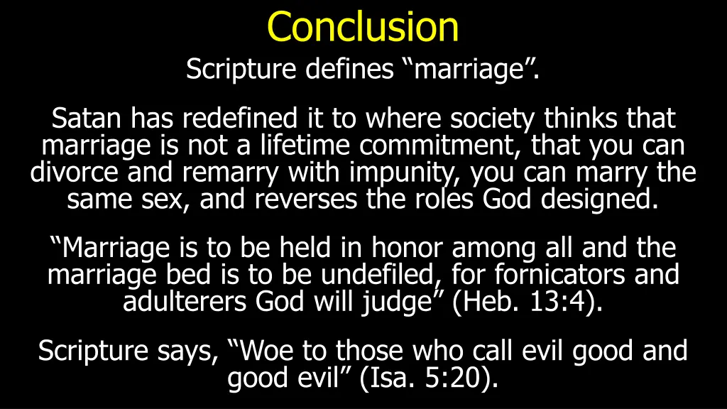 conclusion scripture defines marriage