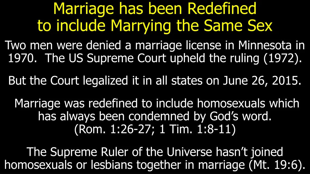 marriage has been redefined to include marrying