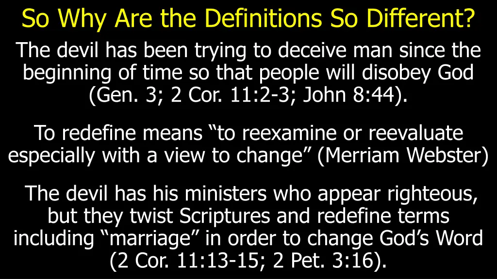 so why are the definitions so different the devil