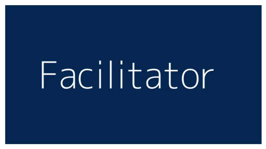 facilitators sharing