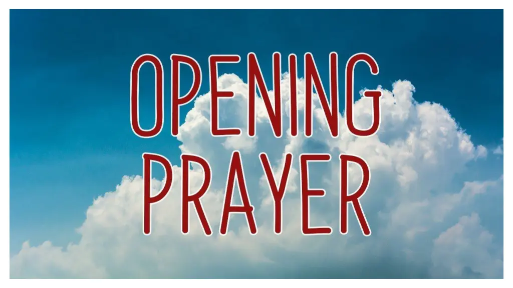 opening prayer