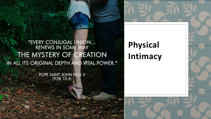 physical intimacy