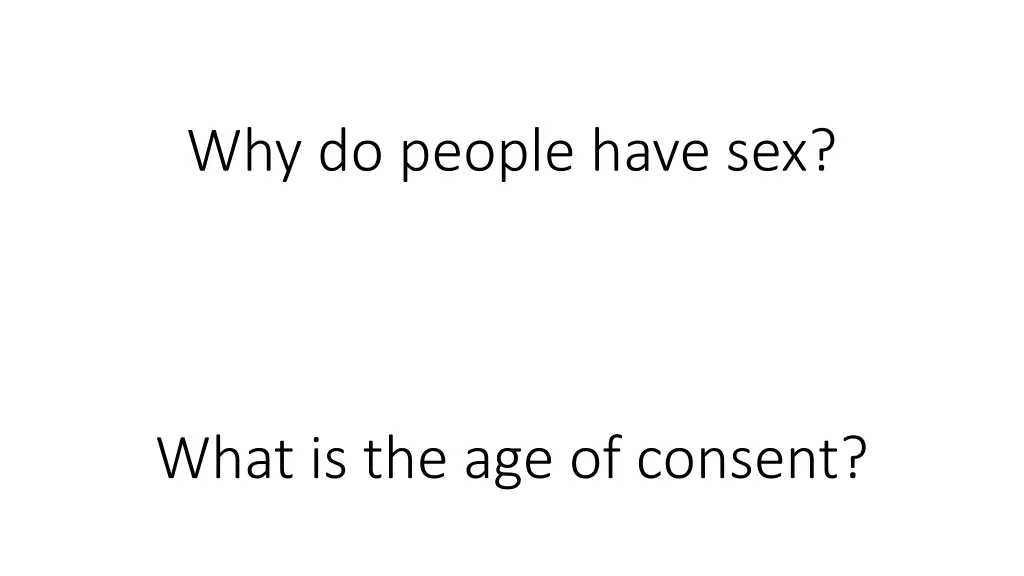 why do people have sex