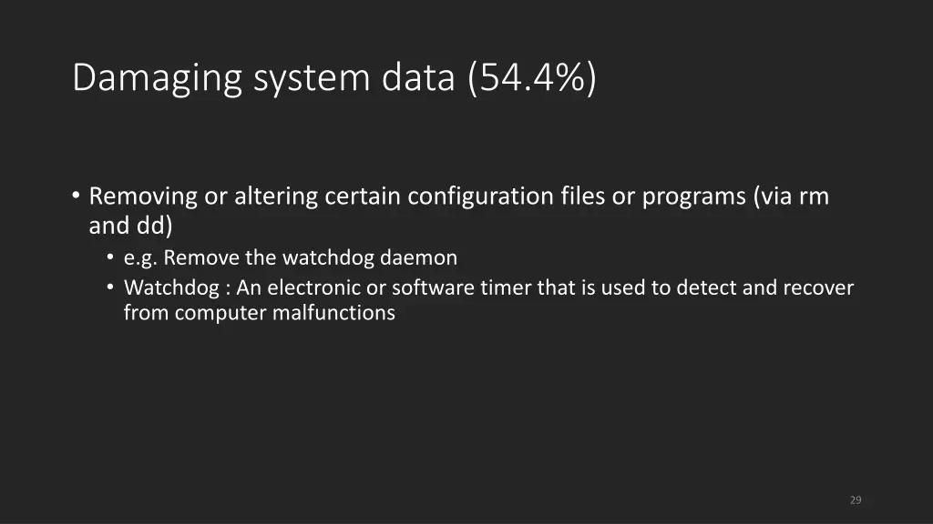 damaging system data 54 4
