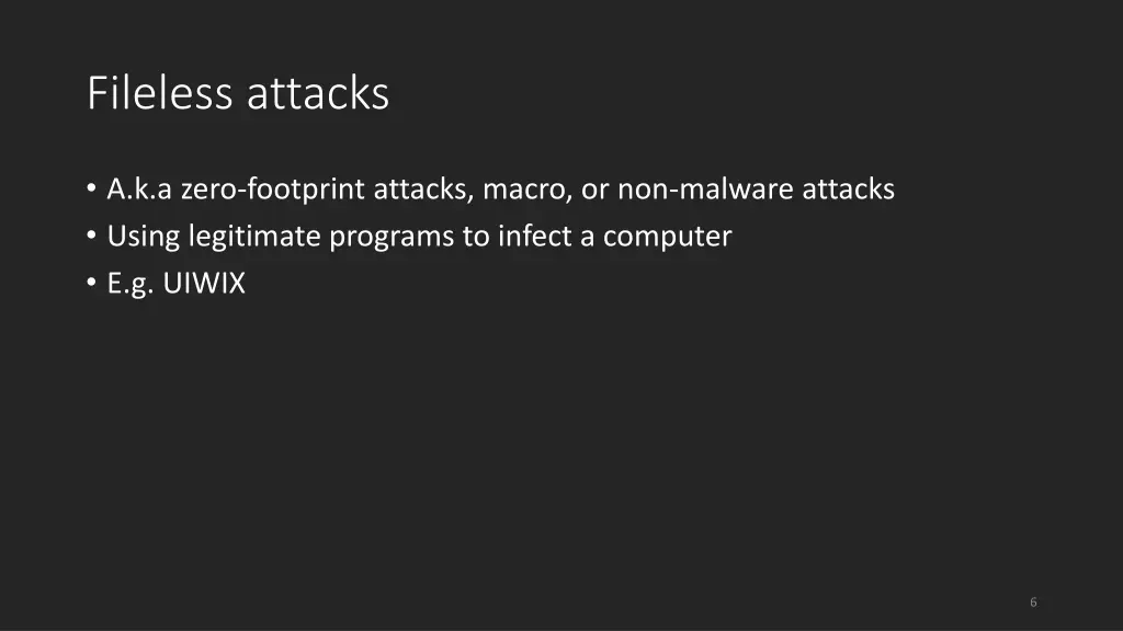 fileless attacks