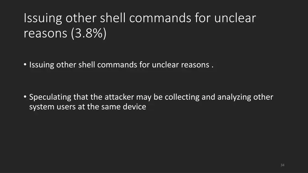 issuing other shell commands for unclear reasons
