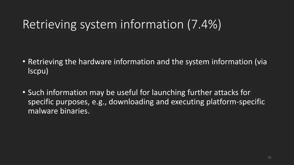 retrieving system information 7 4