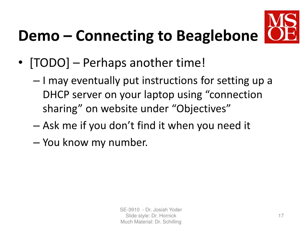 demo connecting to beaglebone