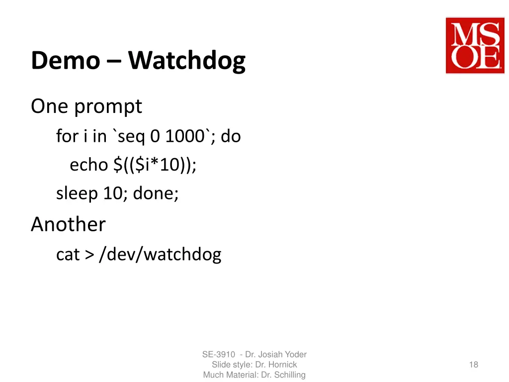 demo watchdog