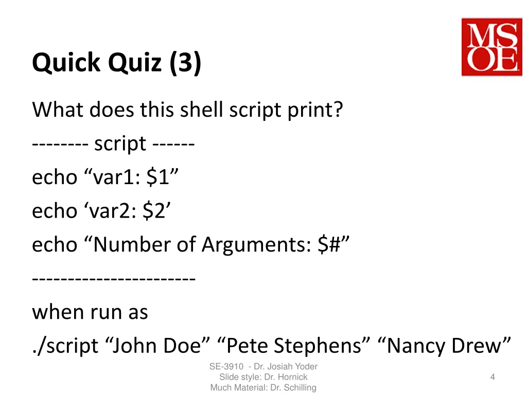 quick quiz 3