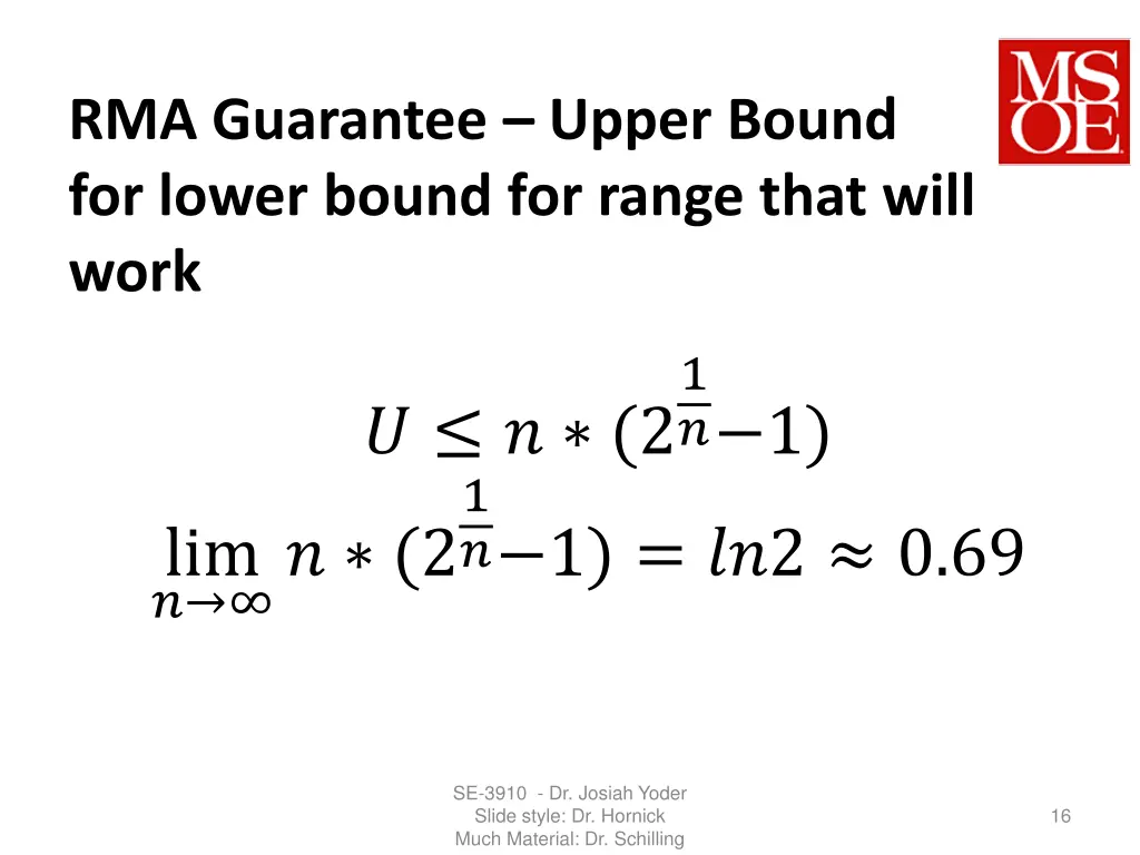 rma guarantee upper bound for lower bound