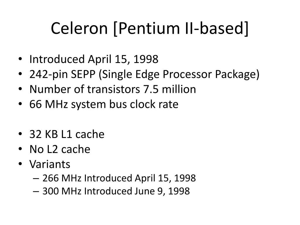 celeron pentium ii based