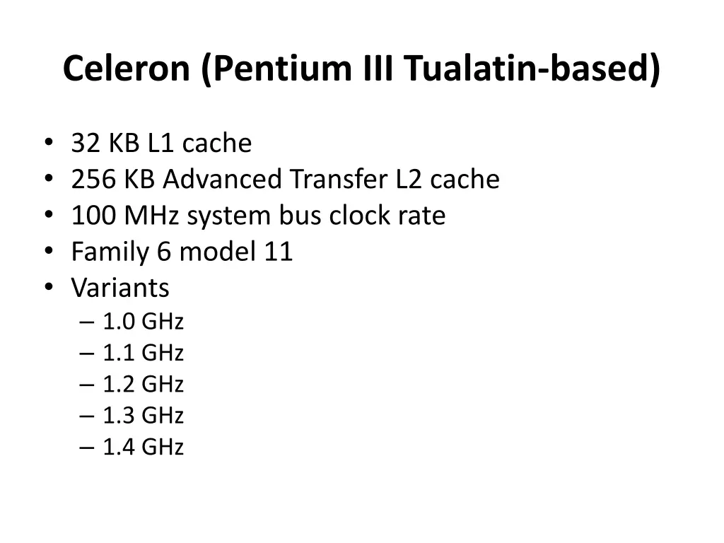 celeron pentium iii tualatin based