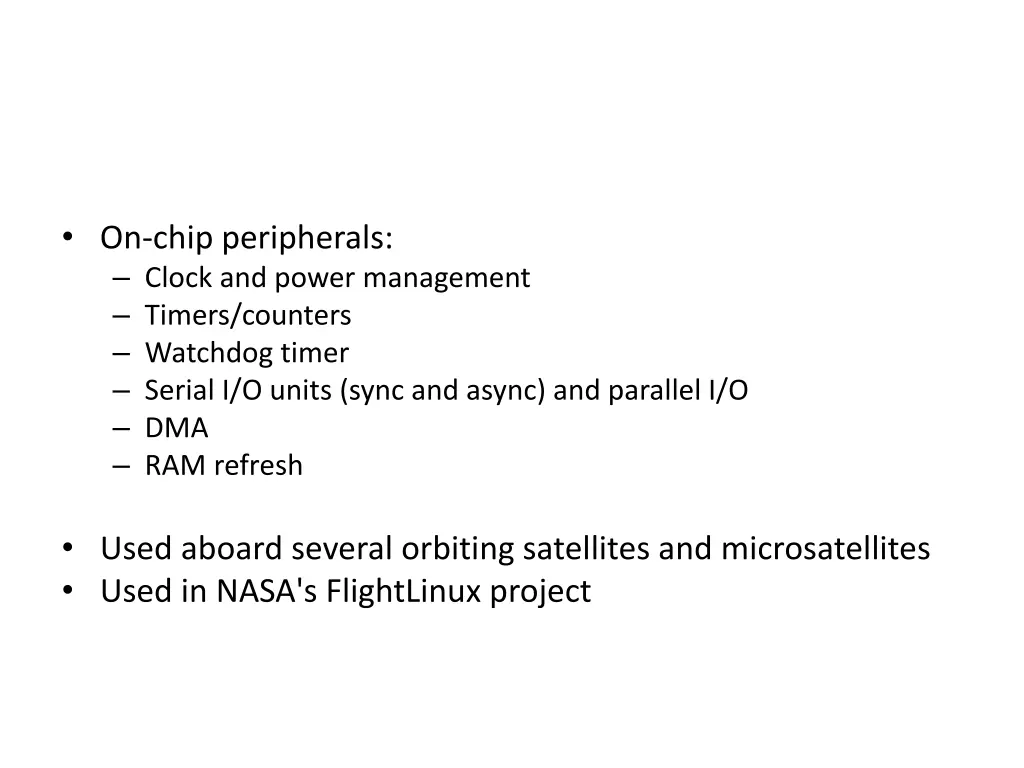on chip peripherals clock and power management
