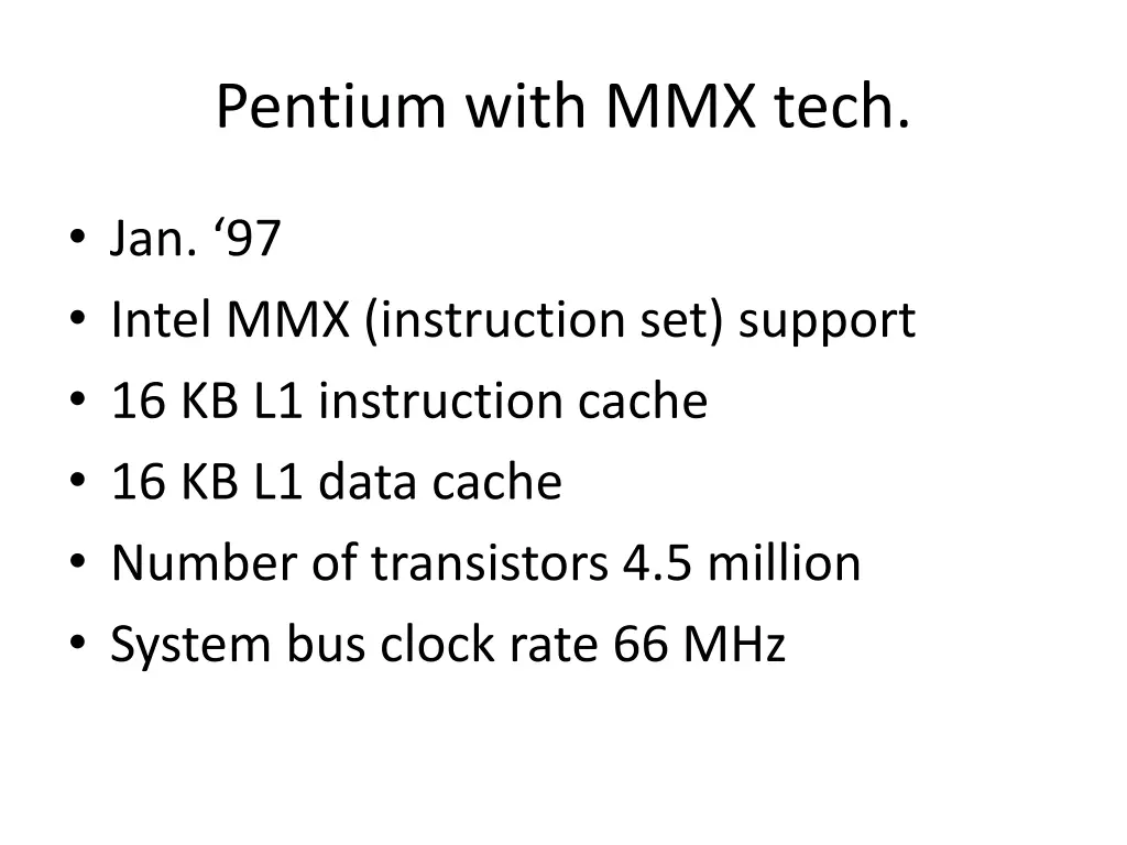 pentium with mmx tech