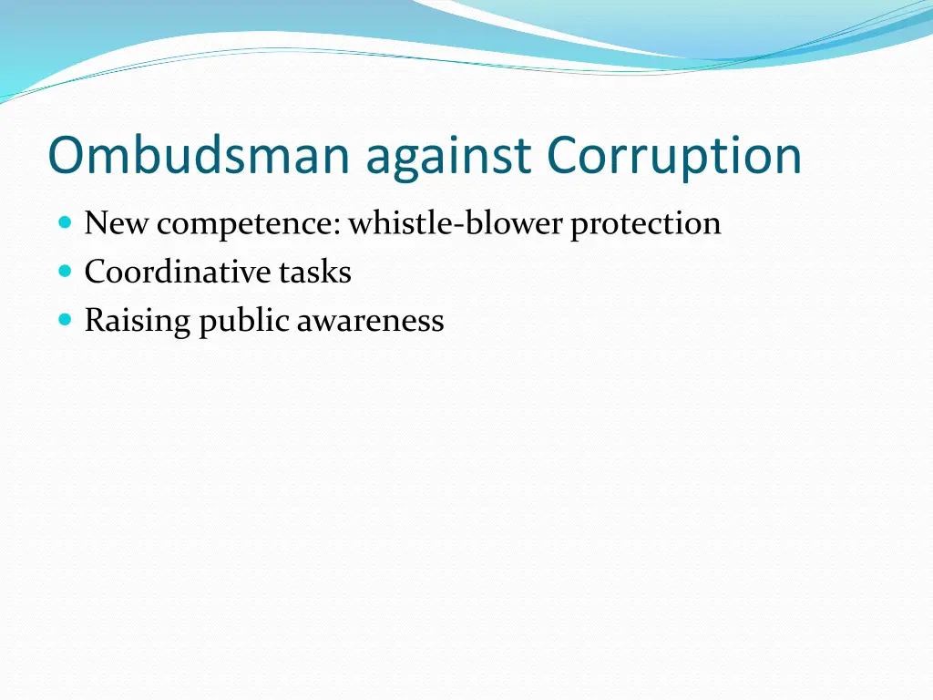 ombudsman against corruption