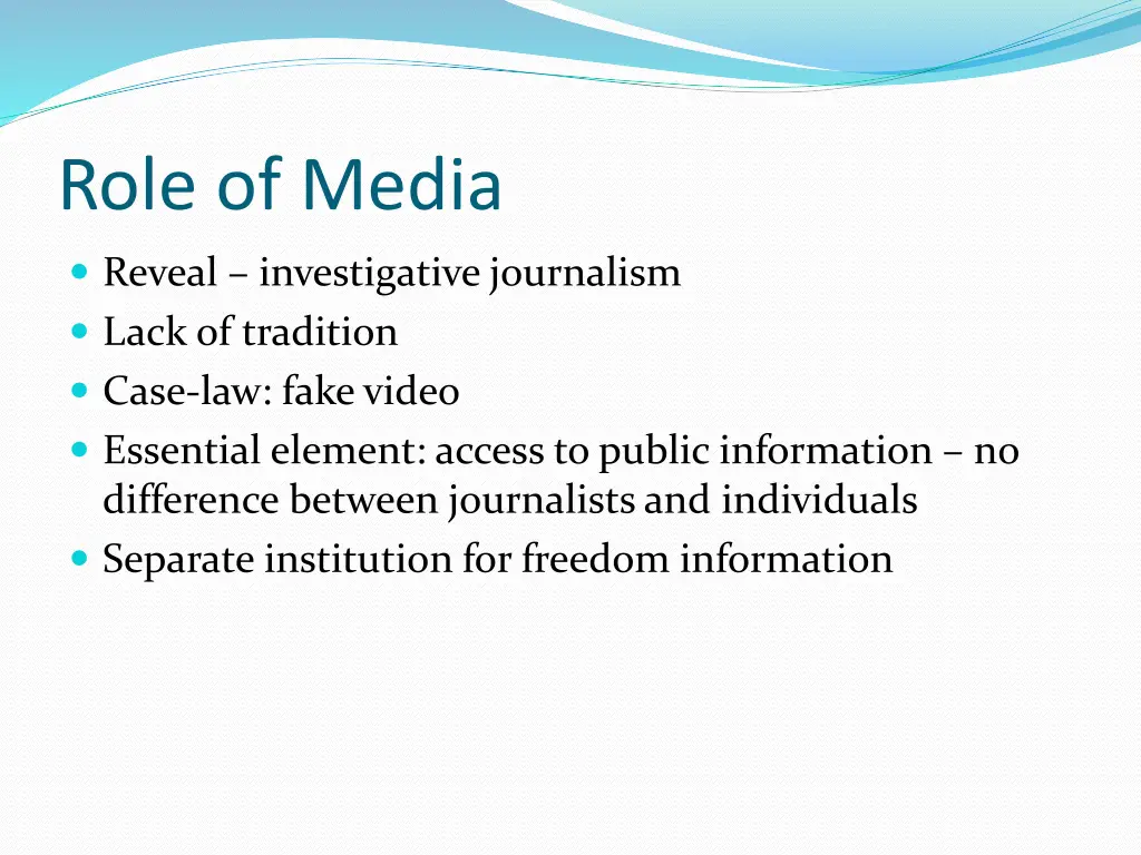 role of media