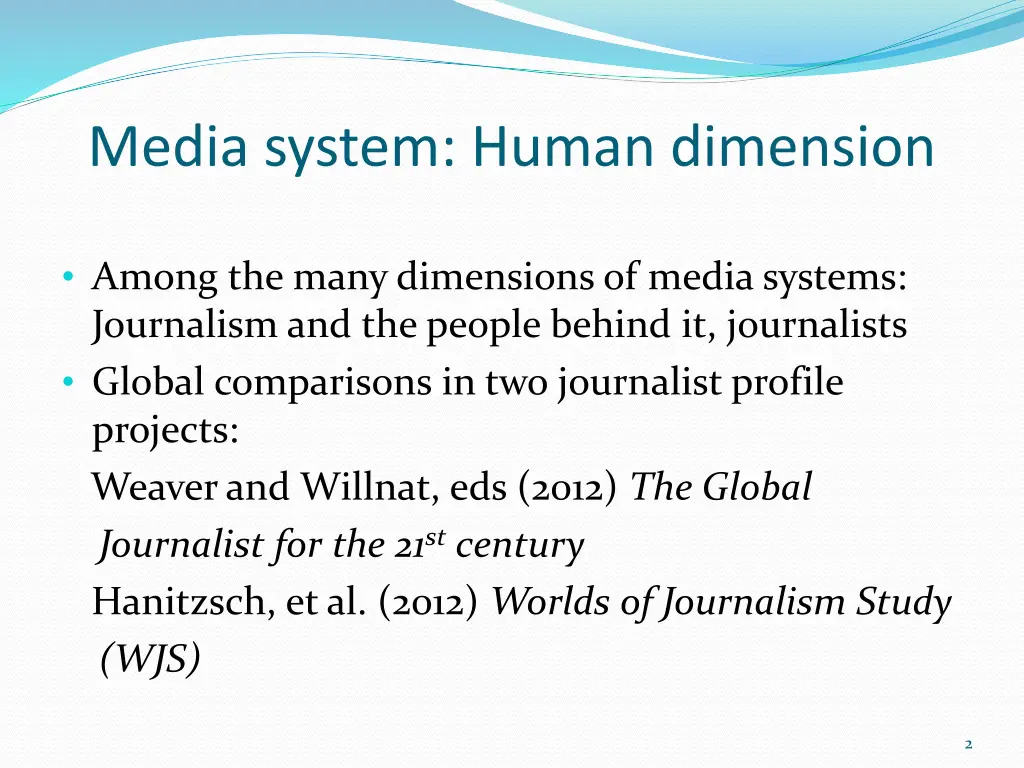 media system human dimension