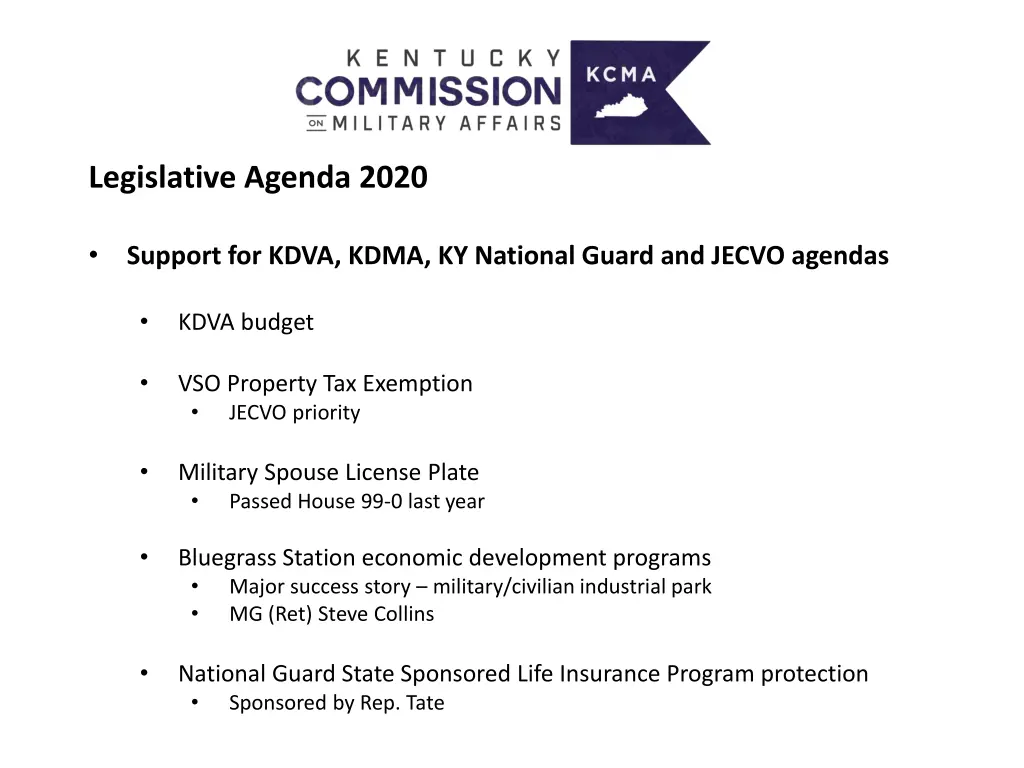 legislative agenda 2020 1