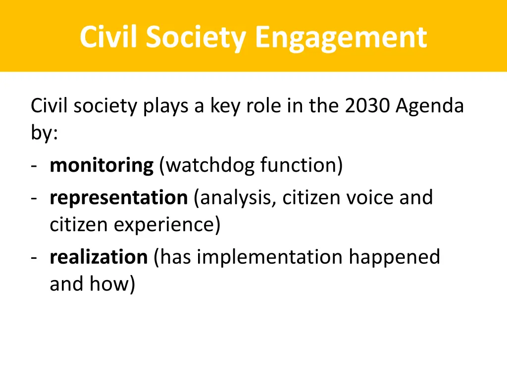 civil society engagement
