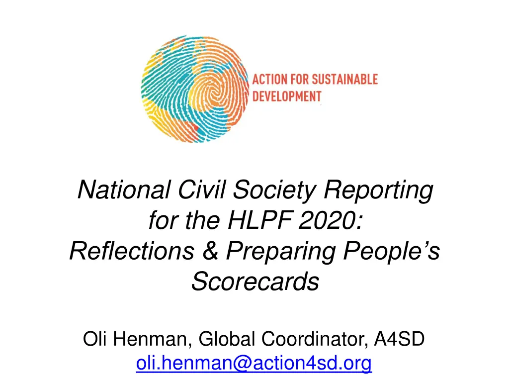 national civil society reporting for the hlpf