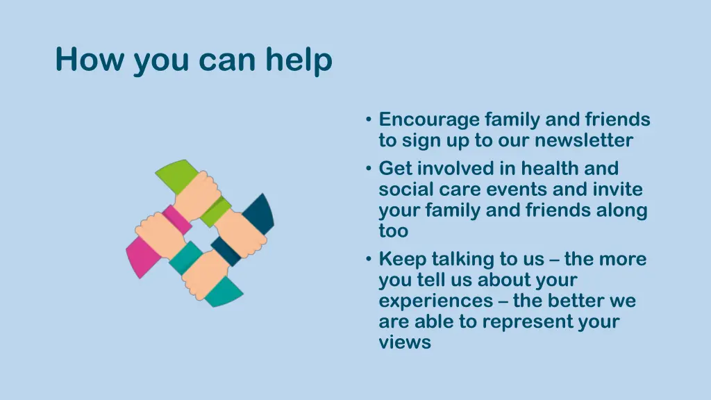 how you can help
