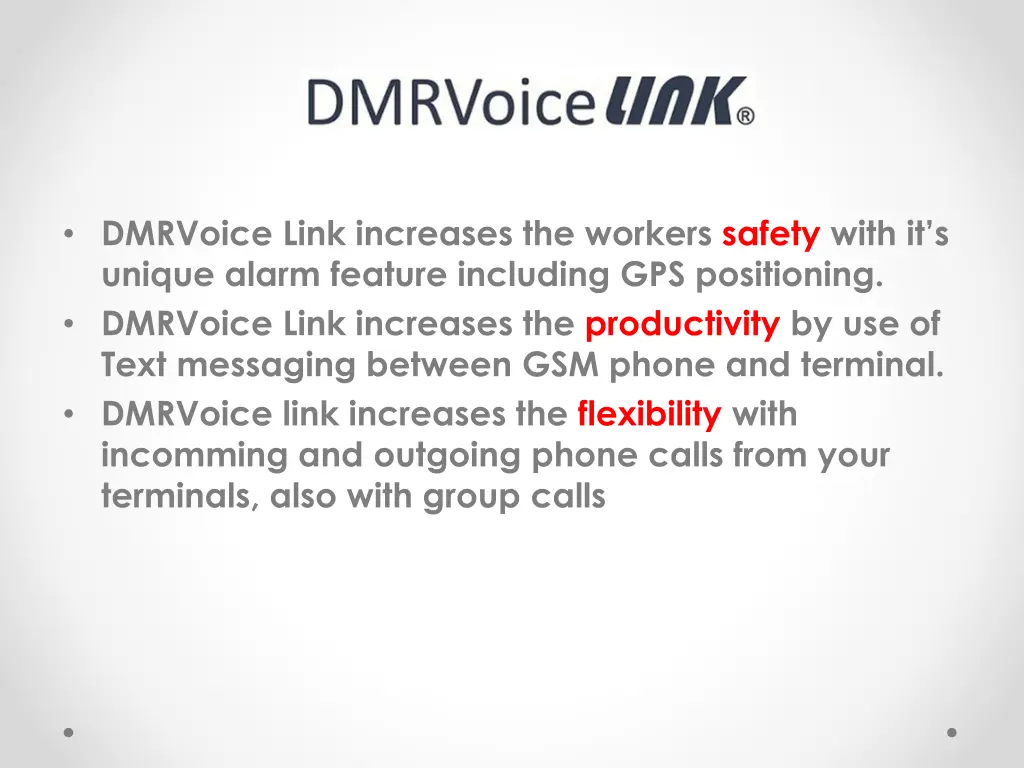dmrvoice link increases the workers safety with