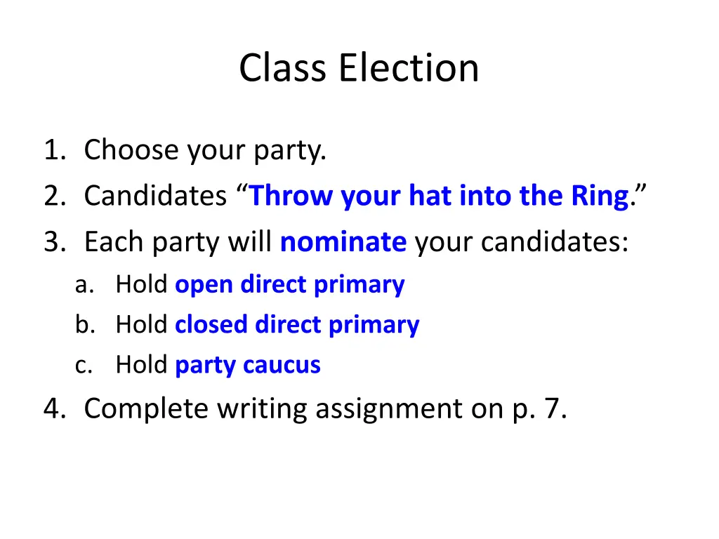 class election