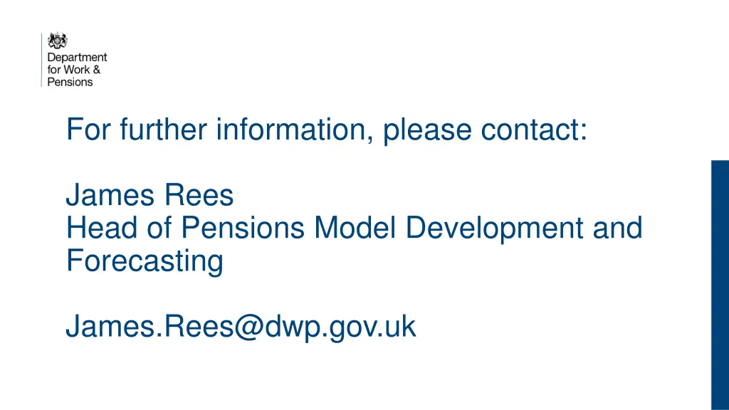 for further information please contact