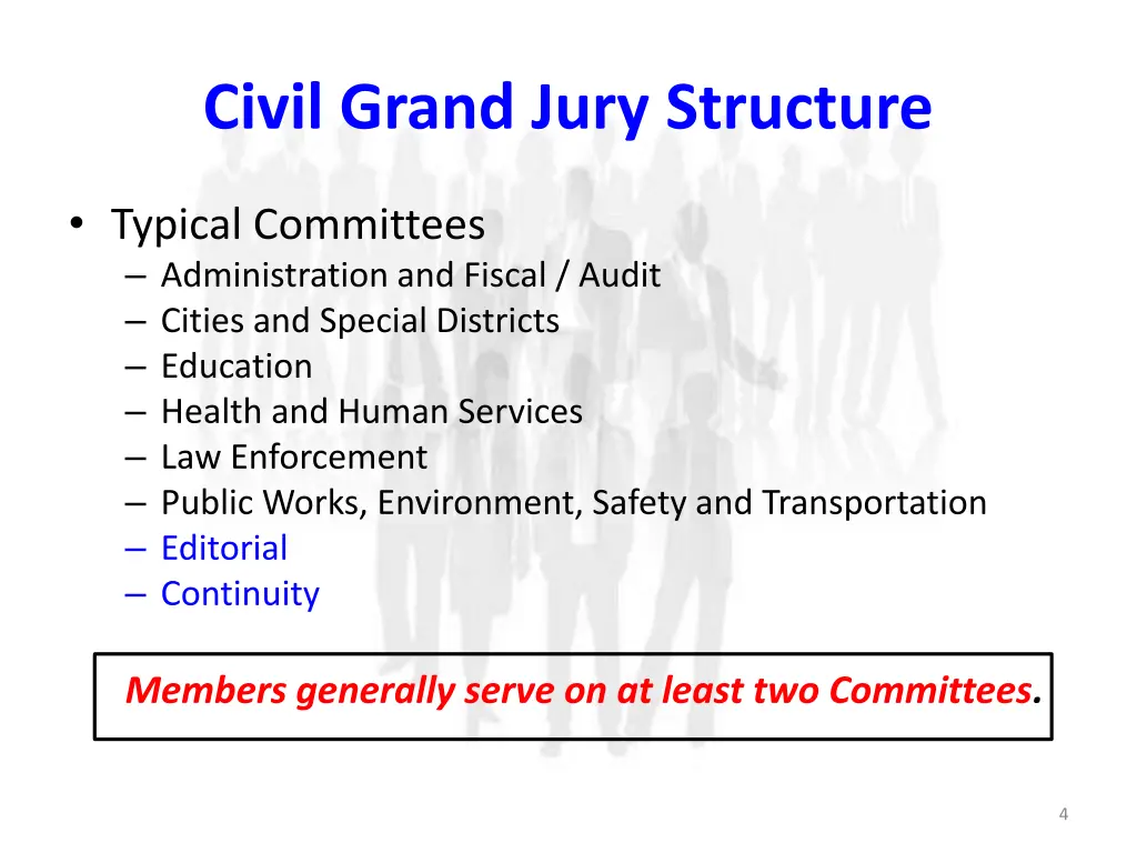 civil grand jury structure