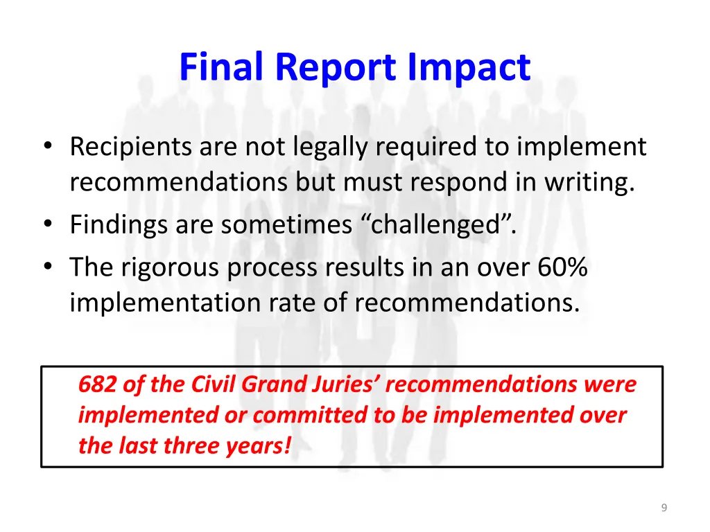 final report impact