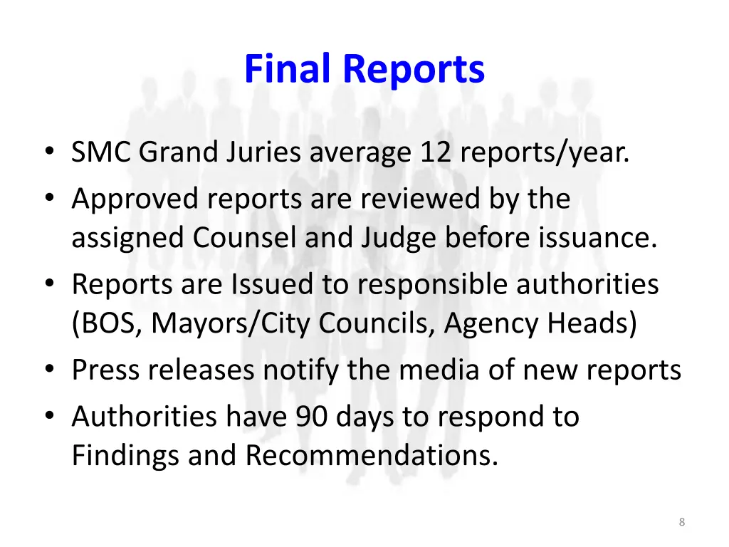 final reports