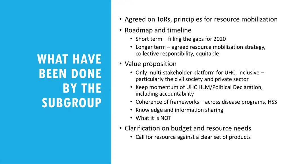 agreed on tors principles for resource