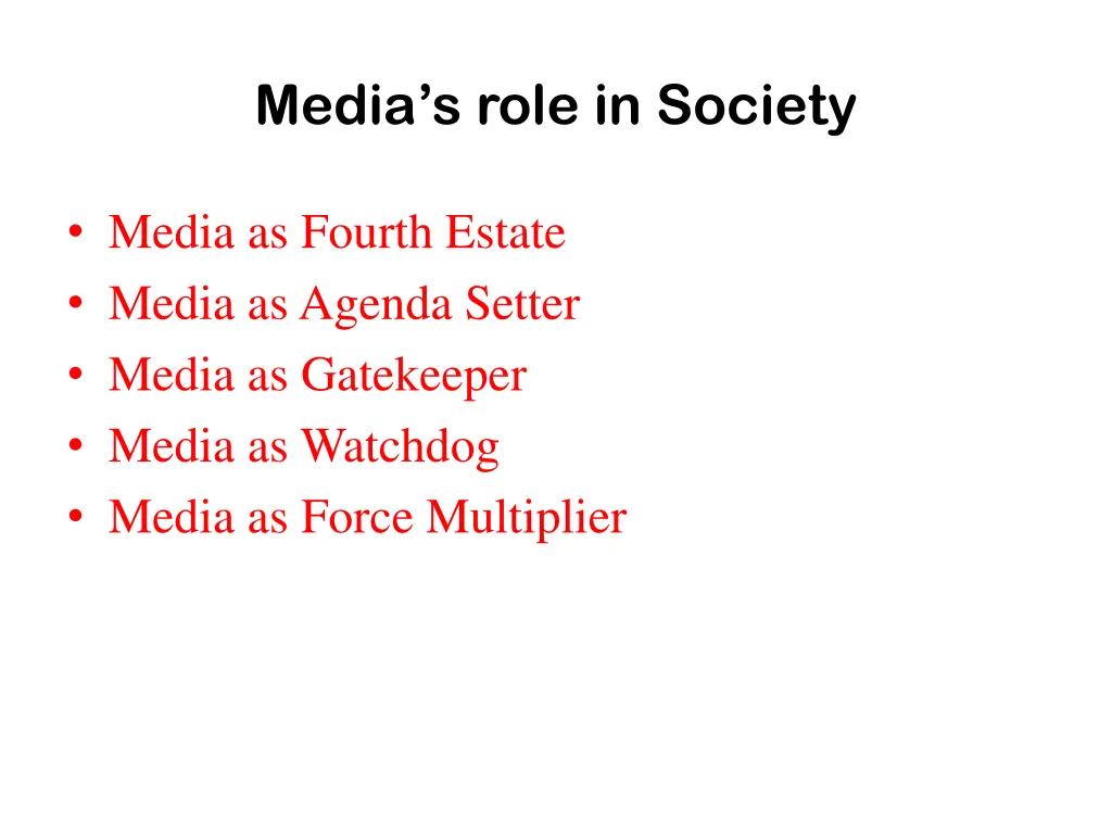 media s role in society