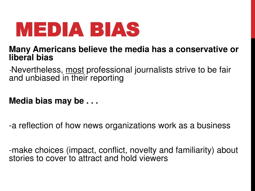 media bias media bias many americans believe