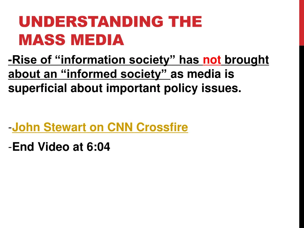 understanding the mass media rise of information