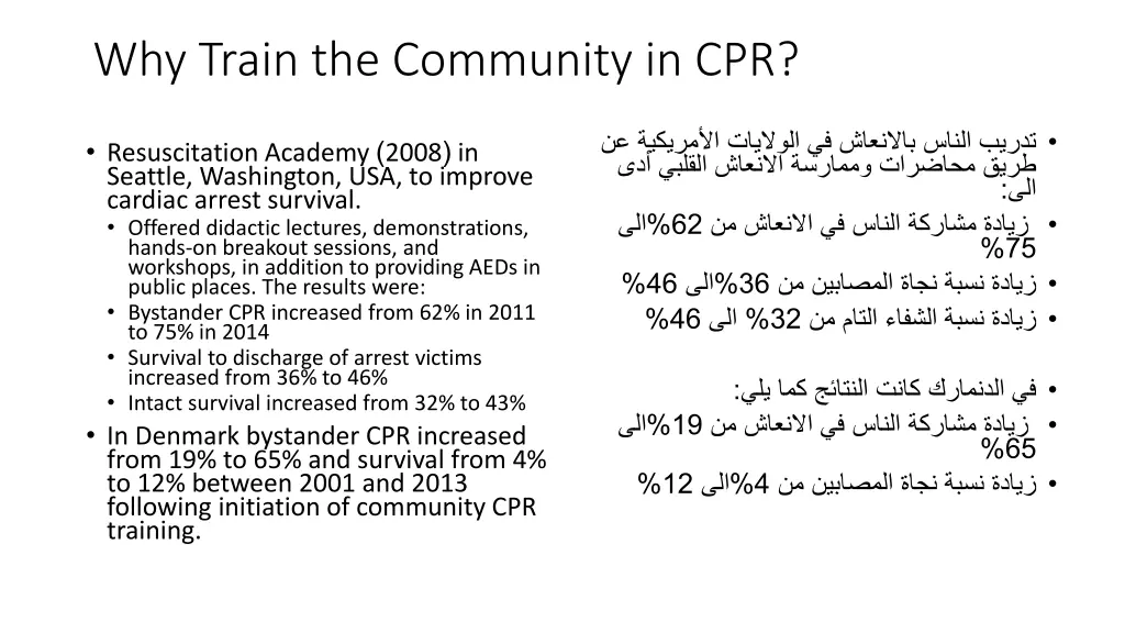 why train the community in cpr