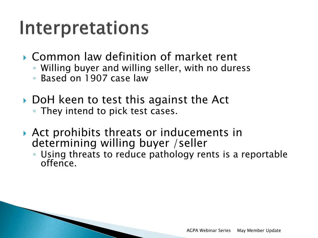 common law definition of market rent willing
