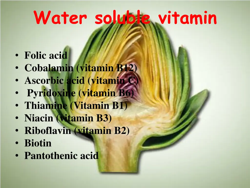 water soluble vitamin