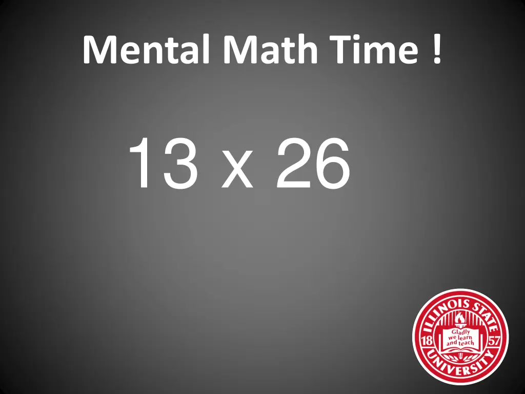 mental math time 1