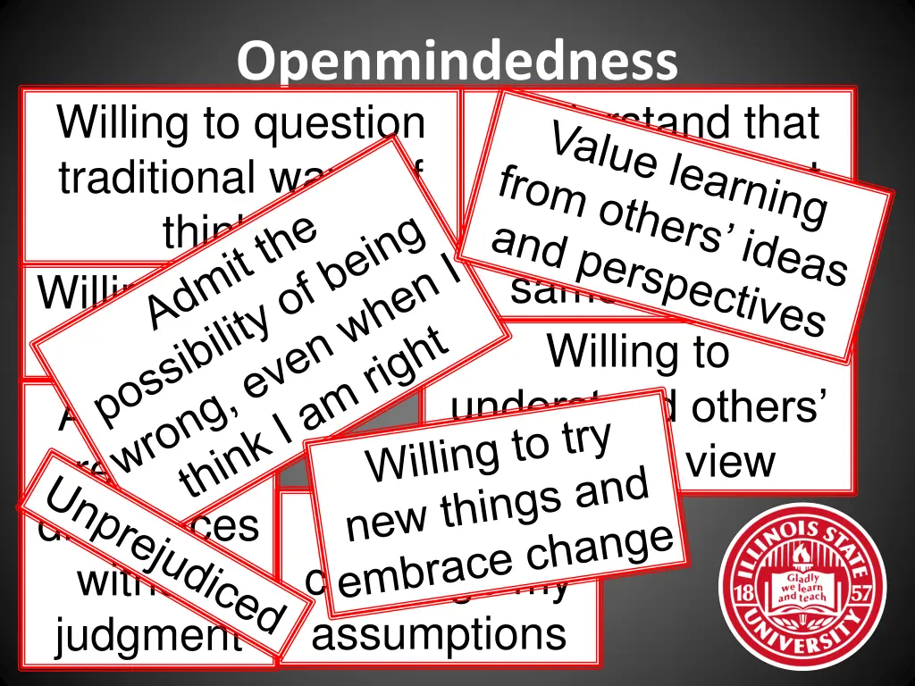 openmindedness willing to question traditional 1